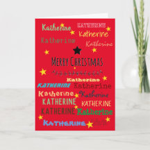 Personalized name Christmas Card