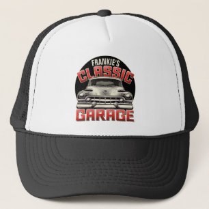 Personalized NAME Classic Car Garage Custom Shop Trucker Hat