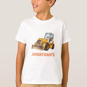 Personalized Name Construction Vehicle Bulldozer T-Shirt