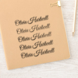 Personalized Name Decal – Repeated 5 Times