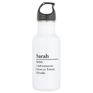 Personalized Name Definition Grey Satin 532 Ml Water Bottle