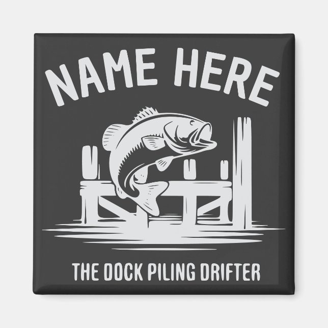 Personalized Name Dock Shadow Bass Magnet (Front)