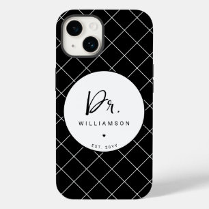 Personalized Name Dr Minimalist Doctor Graduation Case-Mate iPhone 14 Case