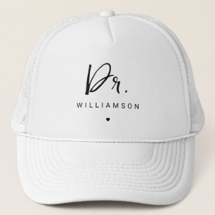 Personalized Name Dr Minimalist Doctor Graduation Trucker Hat
