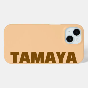 Personalized Name Elegant Modern Minimal Peach iPhone 15 Case