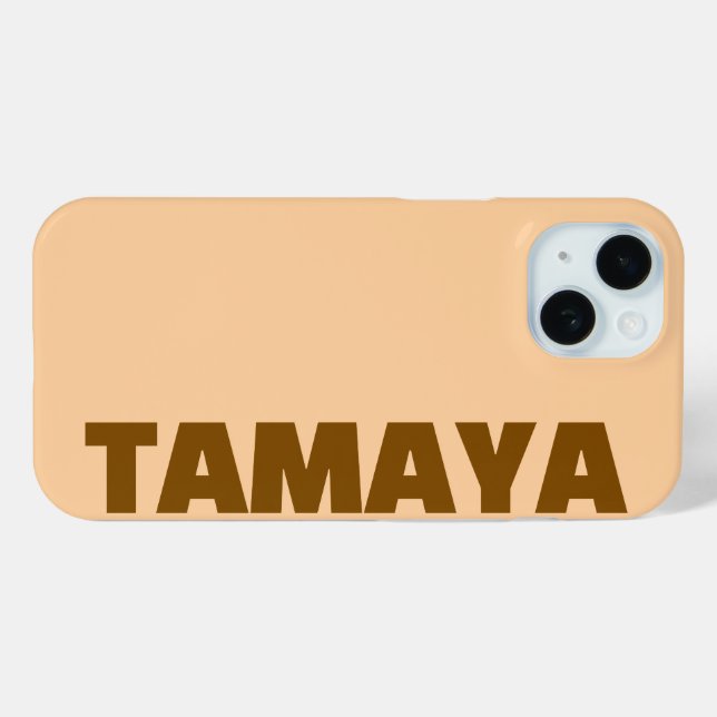 Personalized Name Elegant Modern Minimal Peach Case-Mate iPhone Case (Back (Horizontal))
