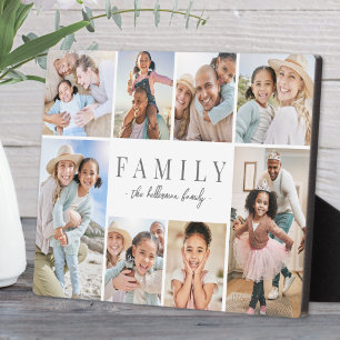 Personalized Name Family Photo Collage Plaque