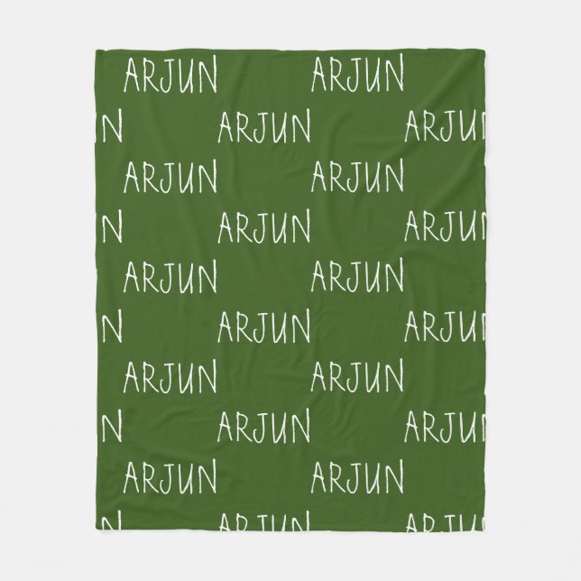Personalized name Fleece Blanket (Front)
