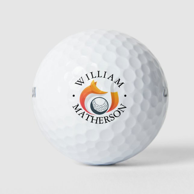 Personalized Name Fox Golf Balls (Front)