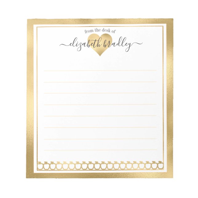 Personalized Name | From The Desk Of Notepad (Front)