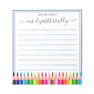 Personalized Name From The Desk Of Notepad