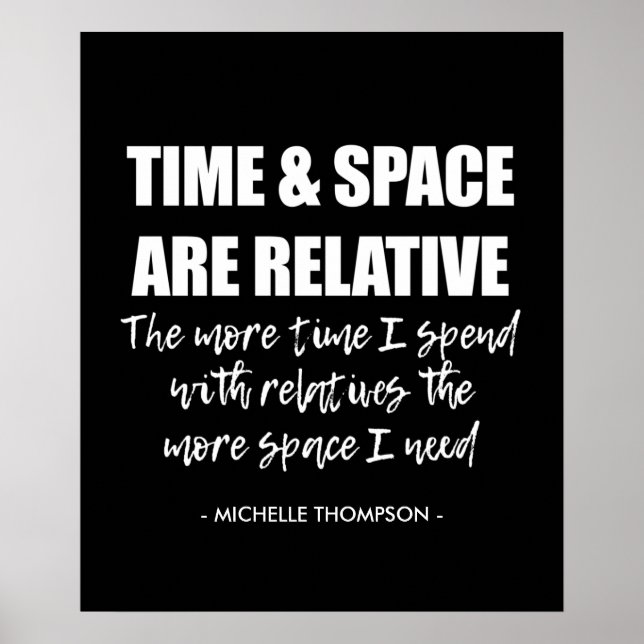 Personalized Name Fun Family Quote Typography Poster (Front)