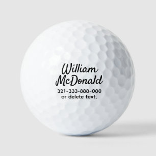 Personalized Name Golf Balls Template SCRIPT 33