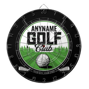 Personalized NAME Golfing Pro Golf Club Player   Dartboard