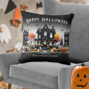 Personalized Name Happy Halloween Cushion