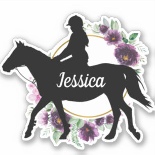 Personalized name horse silhouette Sticker 
