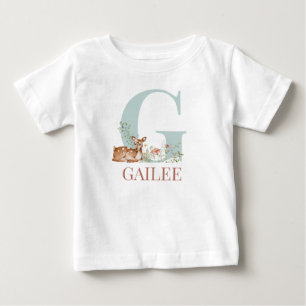 Personalized Name Initial Letter G Baby T-Shirt