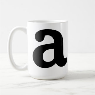 Personalized Name Initial Stylish Modern Minimal  Coffee Mug