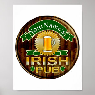 Personalized Name Irish Pub Sign St Patricks Day T