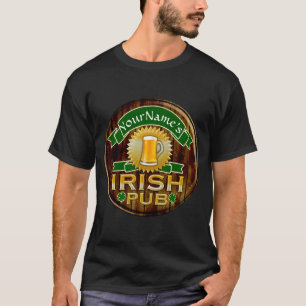 Personalized Name Irish Pub Sign St Patricks Day T T-Shirt