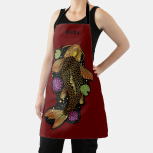  Personalized Name Koi Fish Apron