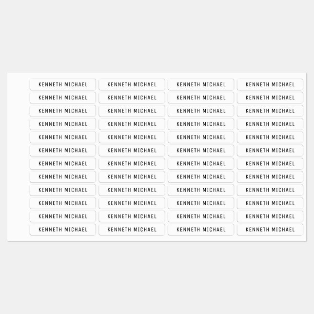 Personalized Name Labels for Personal Use (Sheet)