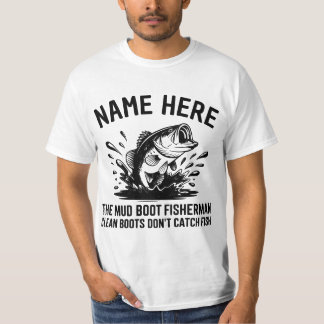 Personalized Name Largemouth Bass Fisherman T-Shirt