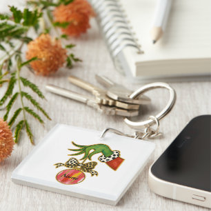 personalized Name Leopard Bow Parrot Ornament Key Ring