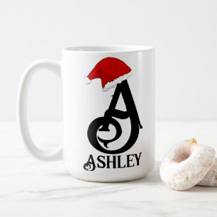 Personalized name lettering,monogram Christmas Coffee Mug