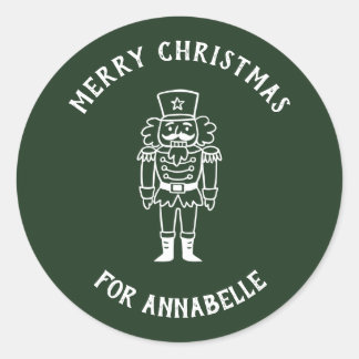 Personalized Name Merry Christmas Prince Classic Round Sticker