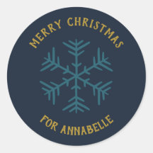 Personalized Name Merry Christmas Snowflake