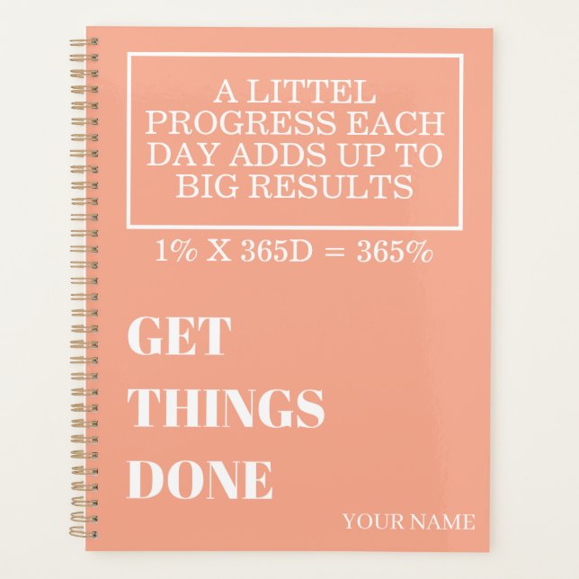PERSONALIZED NAME MODERN MINIMAL GET THINGS DONE PLANNER (Front)