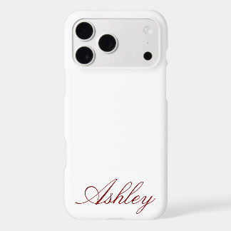 Personalized Name Modern Minimal Monogram White