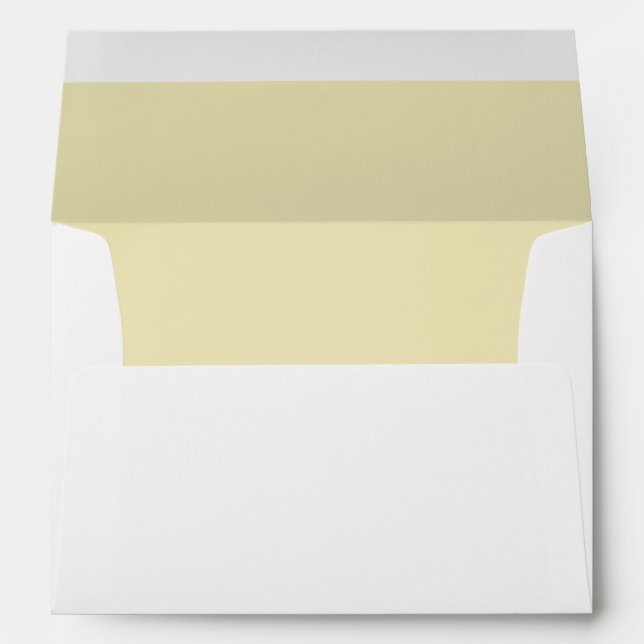 PERSONALIZED NAME MODERN MINIMAL WHITE WEDDING ENVELOPE (Back (Bottom))