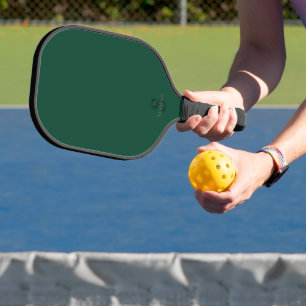 Personalized Name Monogram Emerald Green Black Pickleball Paddle
