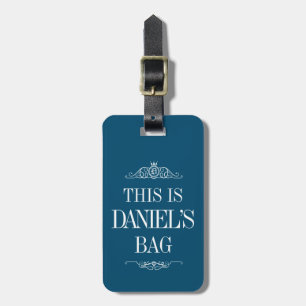 Personalized Name Monogram Luggage Tag