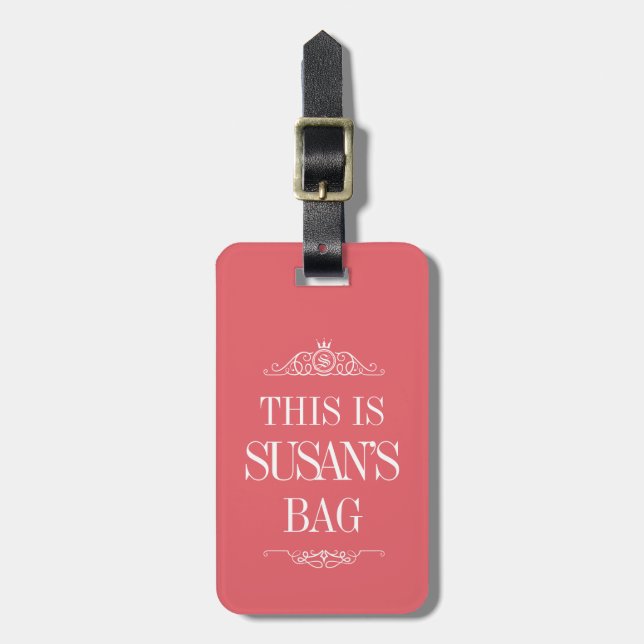 Personalized Name | Monogram Luggage Tag (Front Vertical)