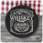 Personalized NAME Old West Whiskey Brewery Bar Paper Plate<br><div class="desc">Personalize this truly unique,  one-of-a-kind Old Western Style Whiskey Liquor Brewery Bar Gift. Perfect addition to the man cave (or woman cave!),  western ,  hot rod classic car garage or kitchen. Customize with your Name or Custom Text!</div>