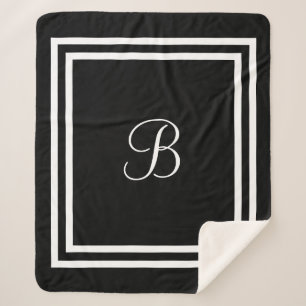 Personalized name or initial Sherpa Blanket