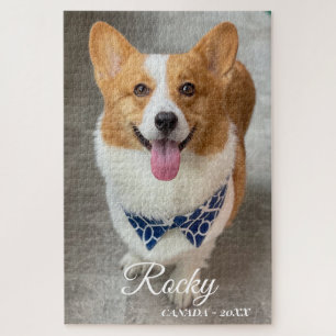 personalized NAME & Photo dog  Jigsaw Puzzle