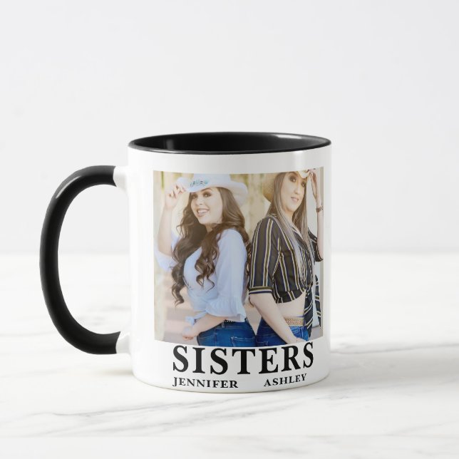 Personalized Name Photo Sister  Mug (Left)