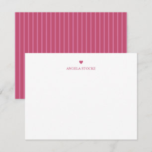 Personalized Name Pink Heart Card