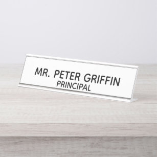 Principal Desk Name Plates Zazzle Au