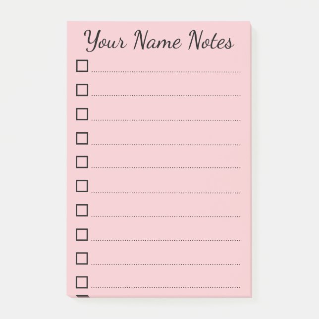 personalized name post-it notes (Front)