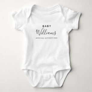 Personalized Name Pregnancy Announcement Baby Bodysuit