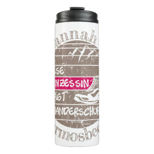 personalized name Princess hiking shoes Thermal Tumbler