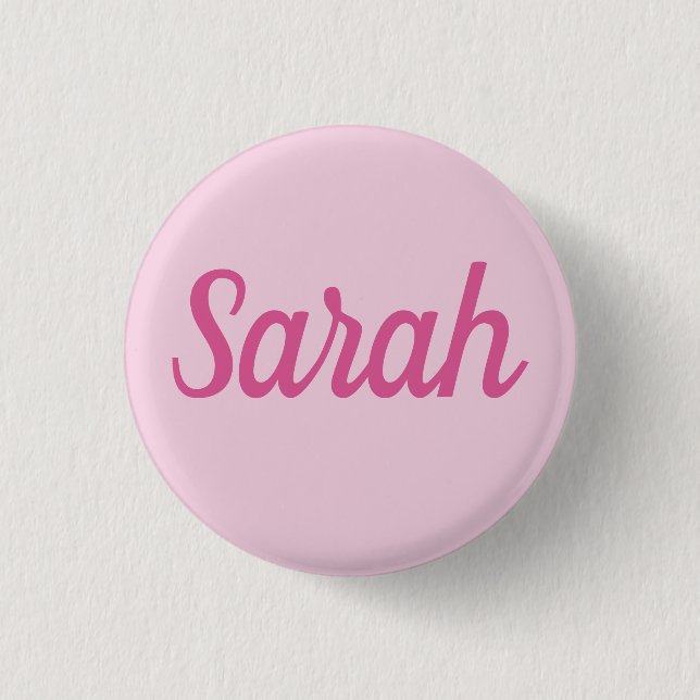PERSONALIZED NAME SIMPLE STYLISH MODERN CLASSIC 3 CM ROUND BADGE (Front)