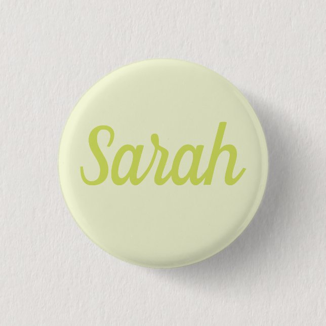 PERSONALIZED NAME SIMPLE STYLISH MODERN CLASSIC 3 CM ROUND BADGE (Front)