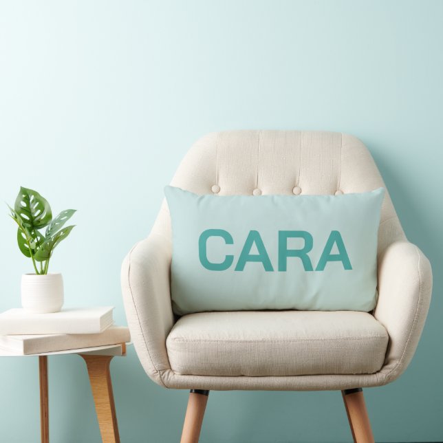 PERSONALIZED NAME SIMPLE STYLISH MODERN CLASSIC LUMBAR CUSHION (Chair)
