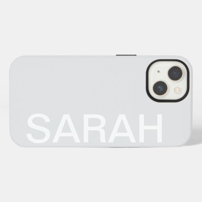 Personalized Name Simple Stylish Modern Monogram iPhone Case (Back Horizontal)